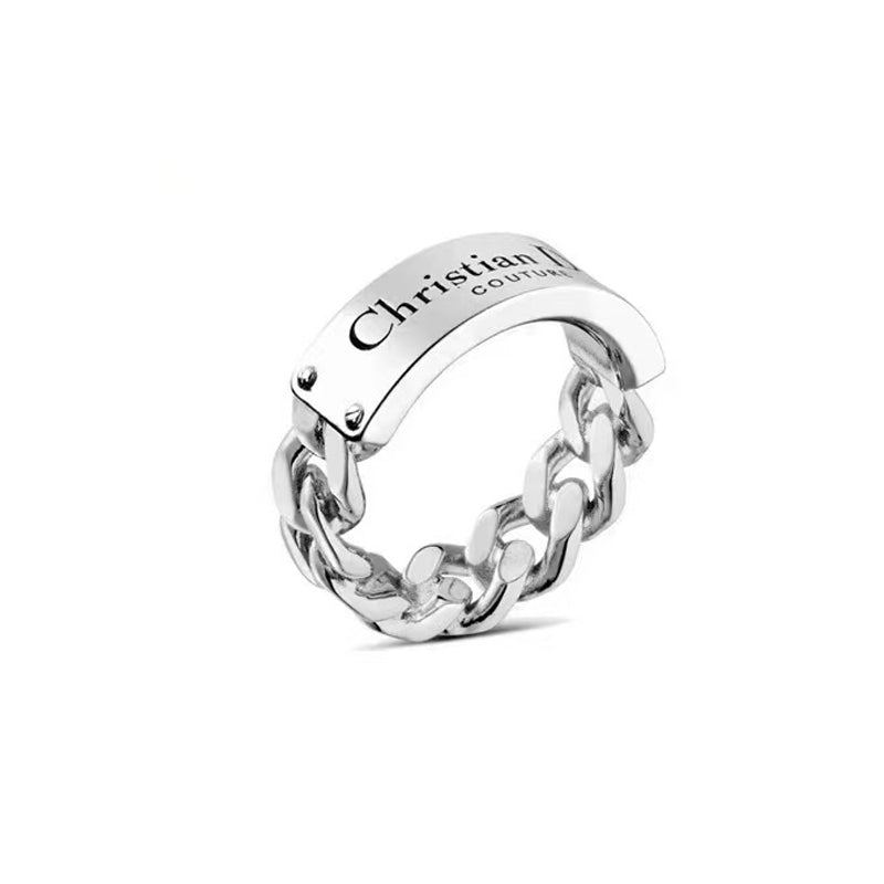 Dior Couture Chain Link Ring - 18K White Gold