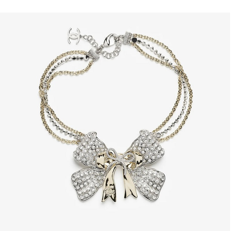 Chanel 25K Bow Tie Choker Necklace
