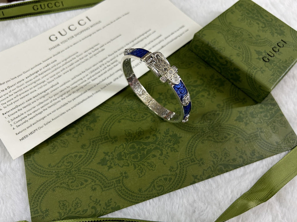 Gucci Double G Garden Blue Bracelet