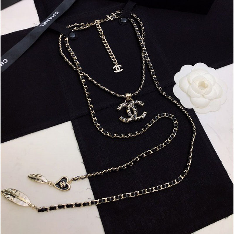Chanel Long Leather Necklace