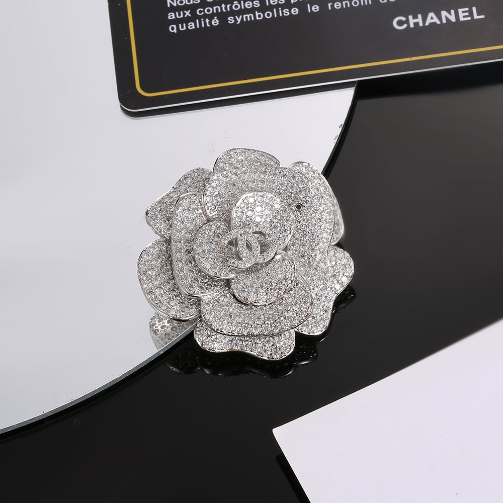 Chanel Camellia Diamond Brooch