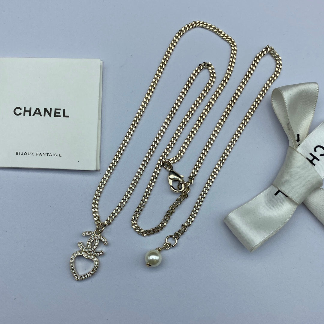 Chanel Heart Chain Necklace