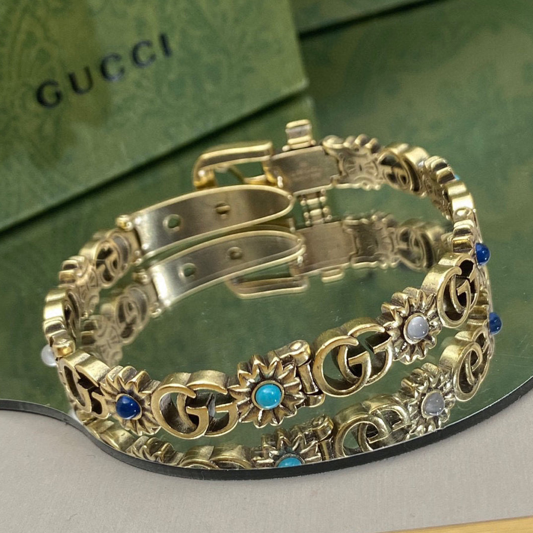 Gucci Double G Flowers Bracelet