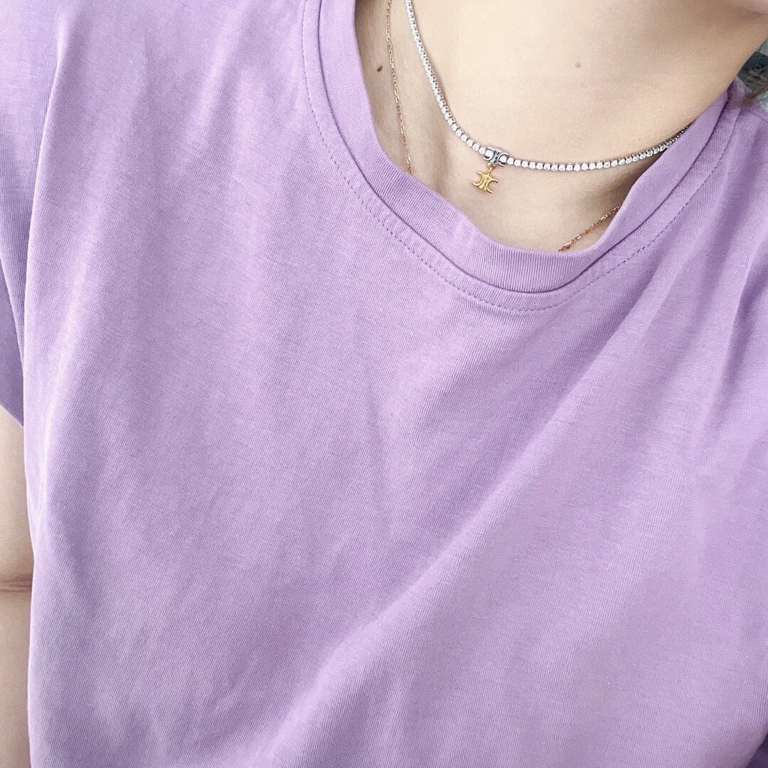 Celine Triomphe Crystals Link Necklace