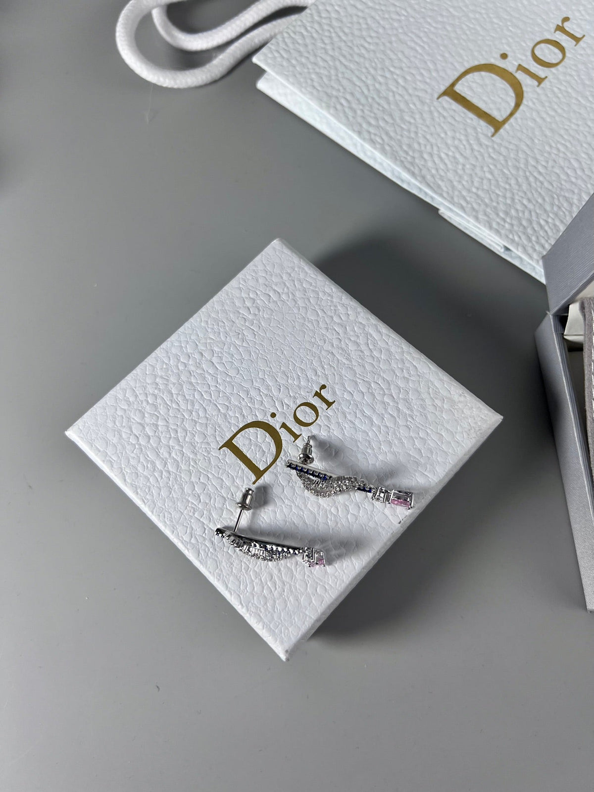 Dior Vintage Purple Crystal Earrings