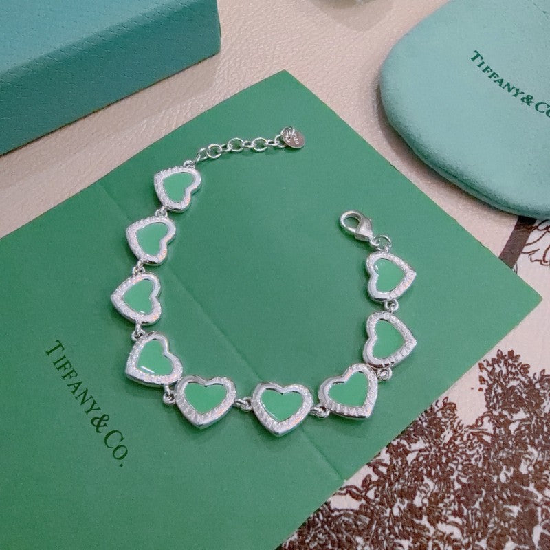Return to Tiffany Pink Heart Tag Bracelet - 18K White Gold