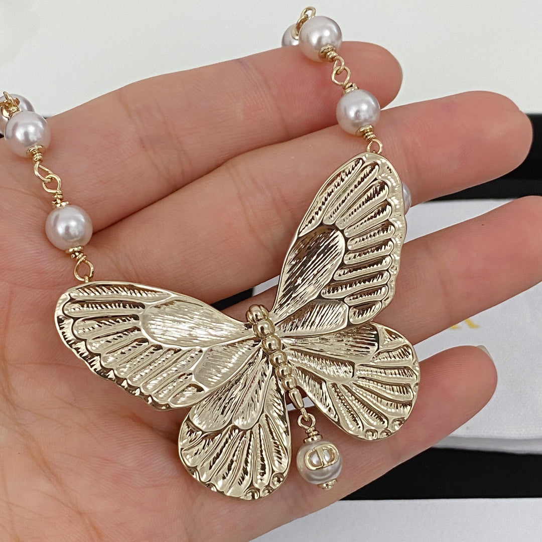 Dior Butterfly Choker Necklace