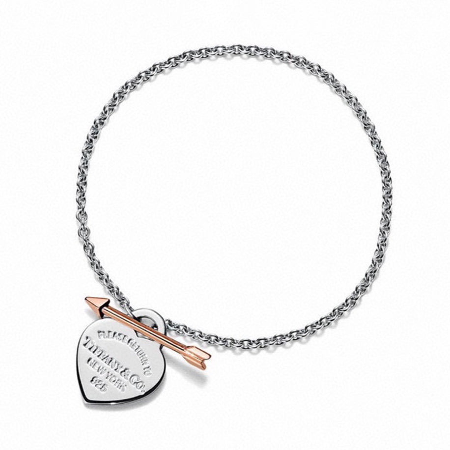 Return to Tiffany Lovestruck Heart Tag Bracelet - 18K White Gold