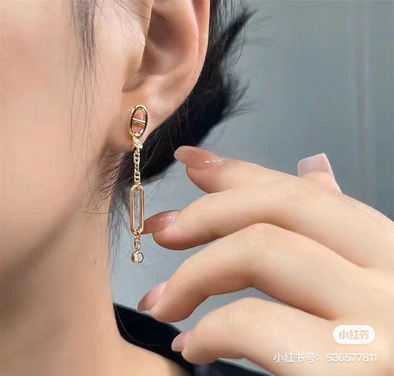 Hermes Chaine D'ancre Chaos Earrings