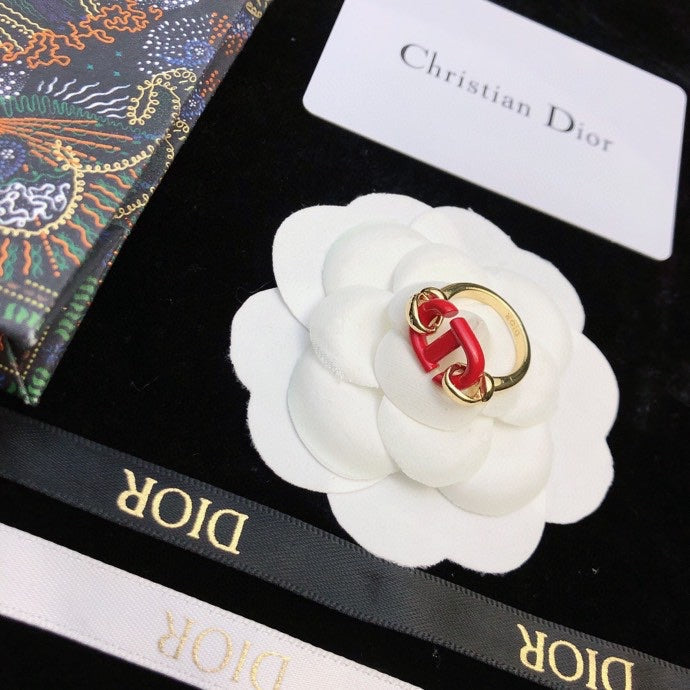 Dior Red Heart Ring - 18K Yellow Gold