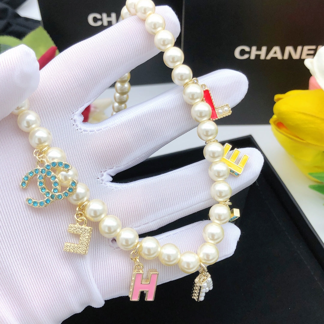 Dior Script Pearl Necklace