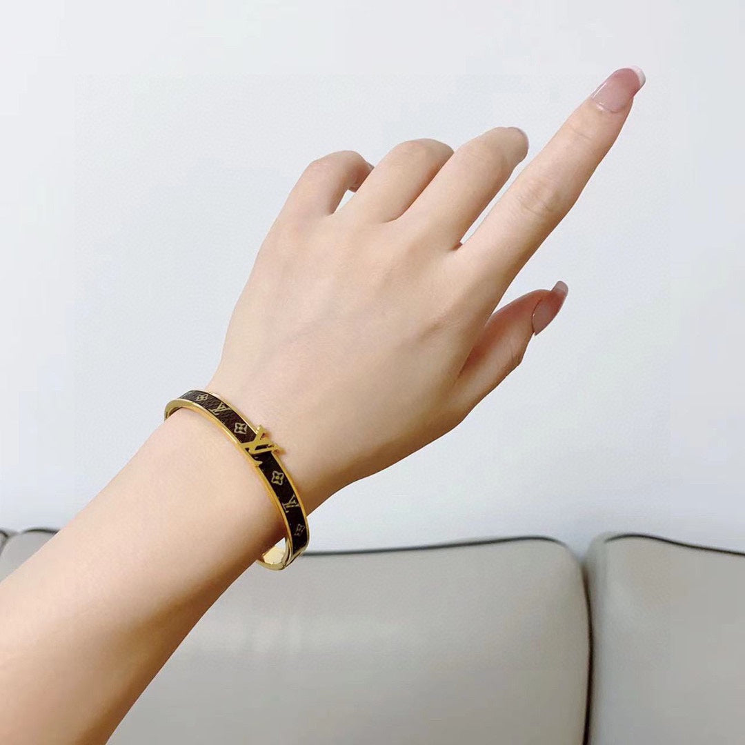 Louis Vuitton Leather Vintage Bracelet