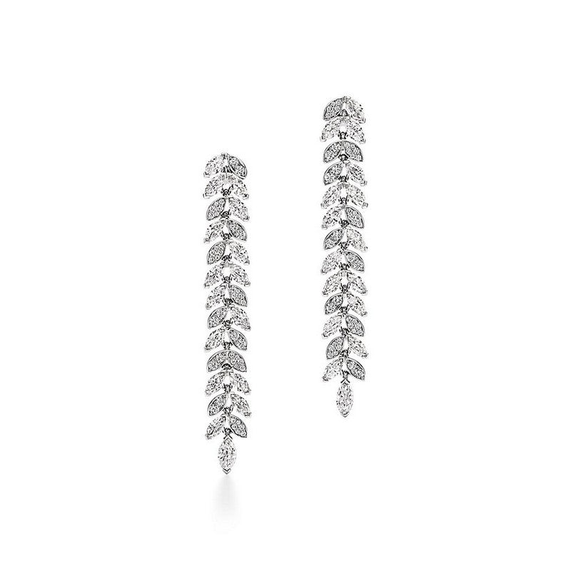 Tiffany Victoria Diamond Vine Drop Earrings - 18K Gold