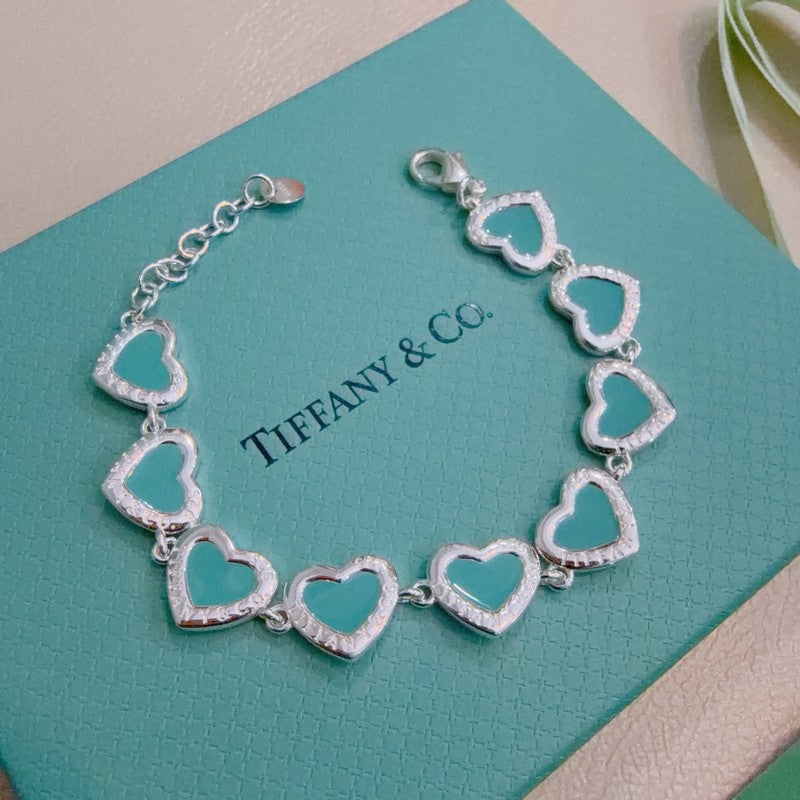 Return to Tiffany Blue Heart Tag Bracelet - 18K White Gold