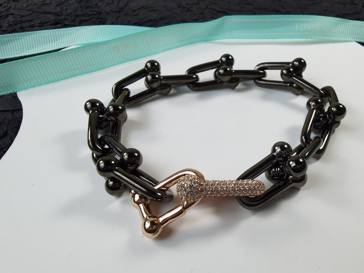 Tiffany HardWear Titanium Bracelet - 18K Rose Gold
