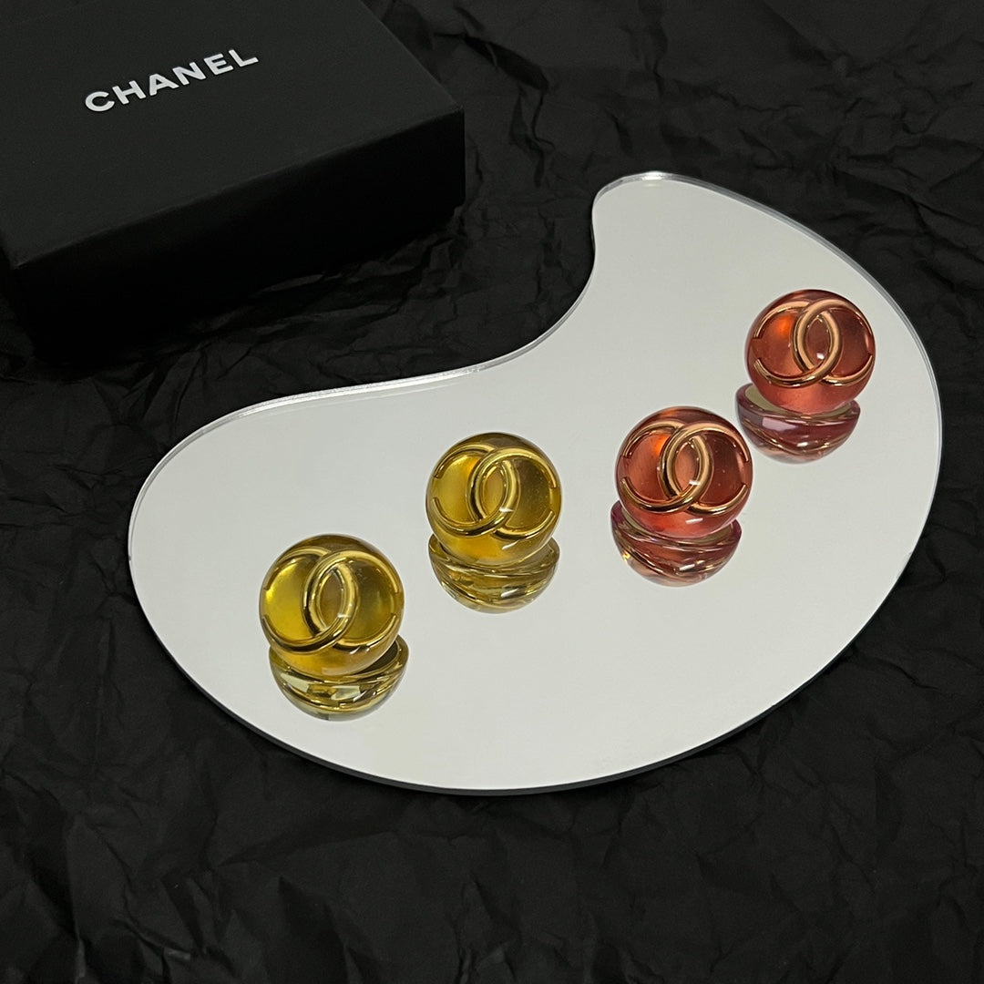 Chanel Vintage Yellow Crystal Earrings - 18K Yellow Gold