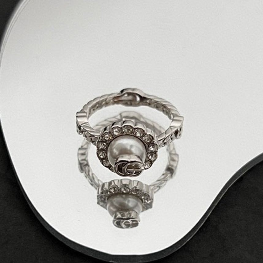 Gucci Double G Pearl Ring - 18K Gold