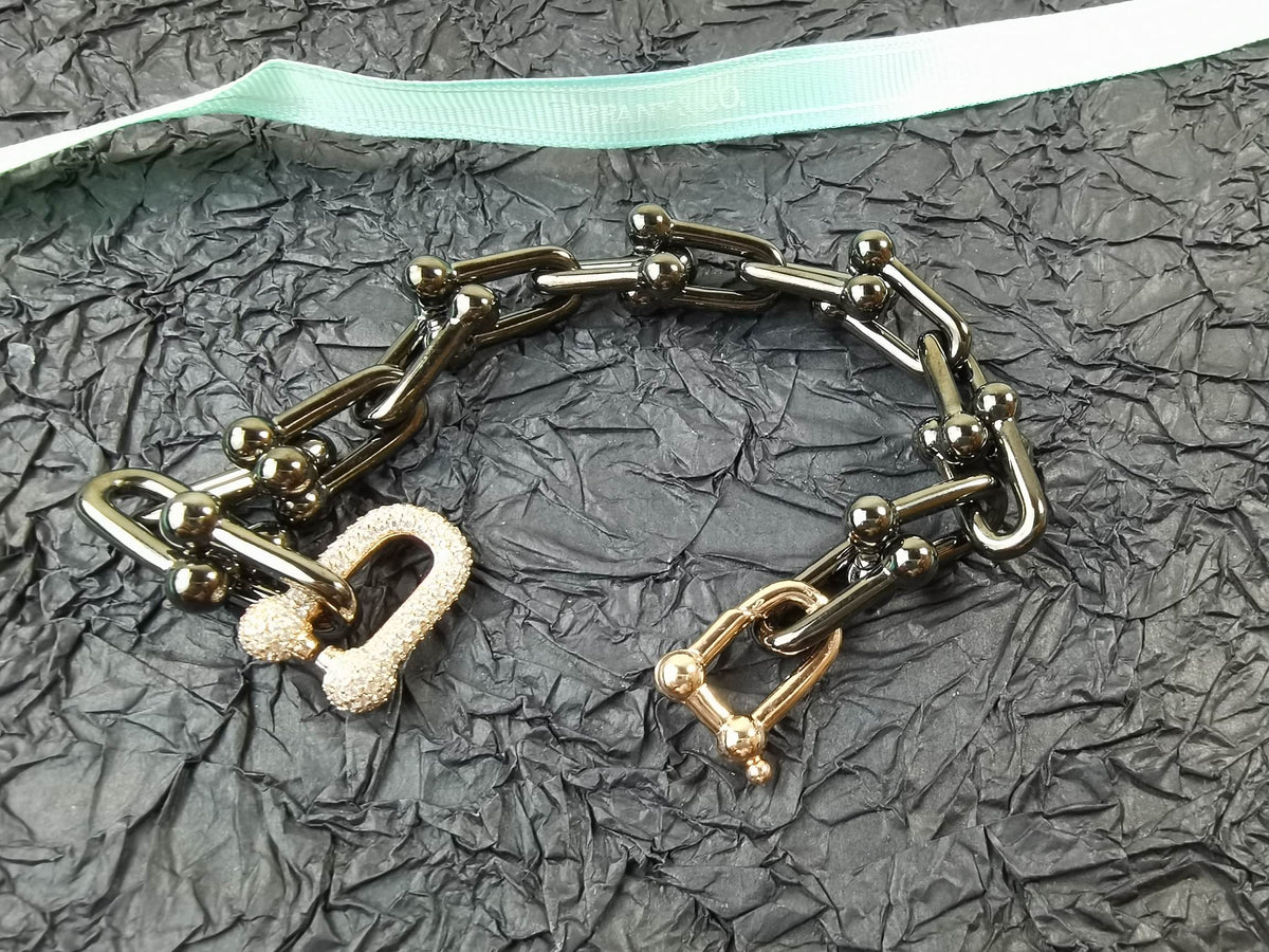 Tiffany HardWear Titanium Bracelet - 18K Rose Gold