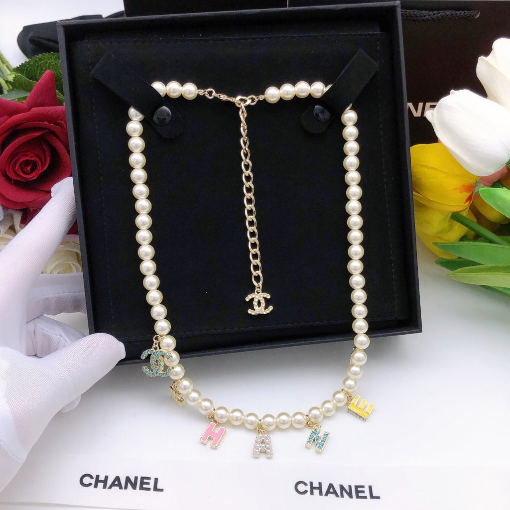 Dior Script Pearl Necklace