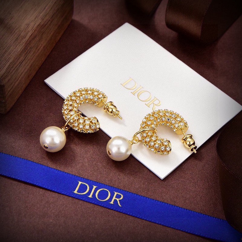 Dior Tribales Pave Diamond Earrings
