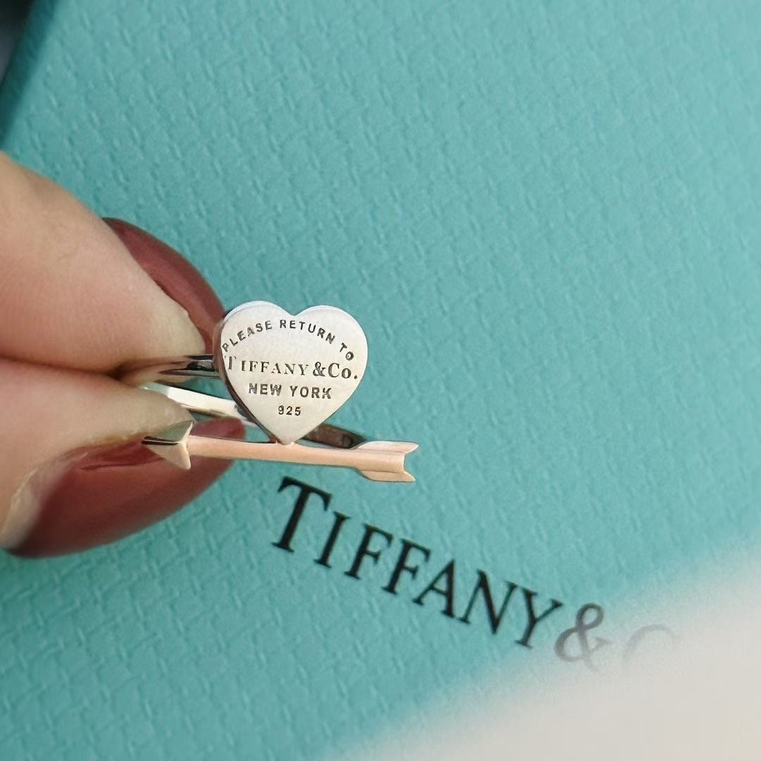 Return to Tiffany Lovestruck Heart Tag Ring - 18K Rose Gold