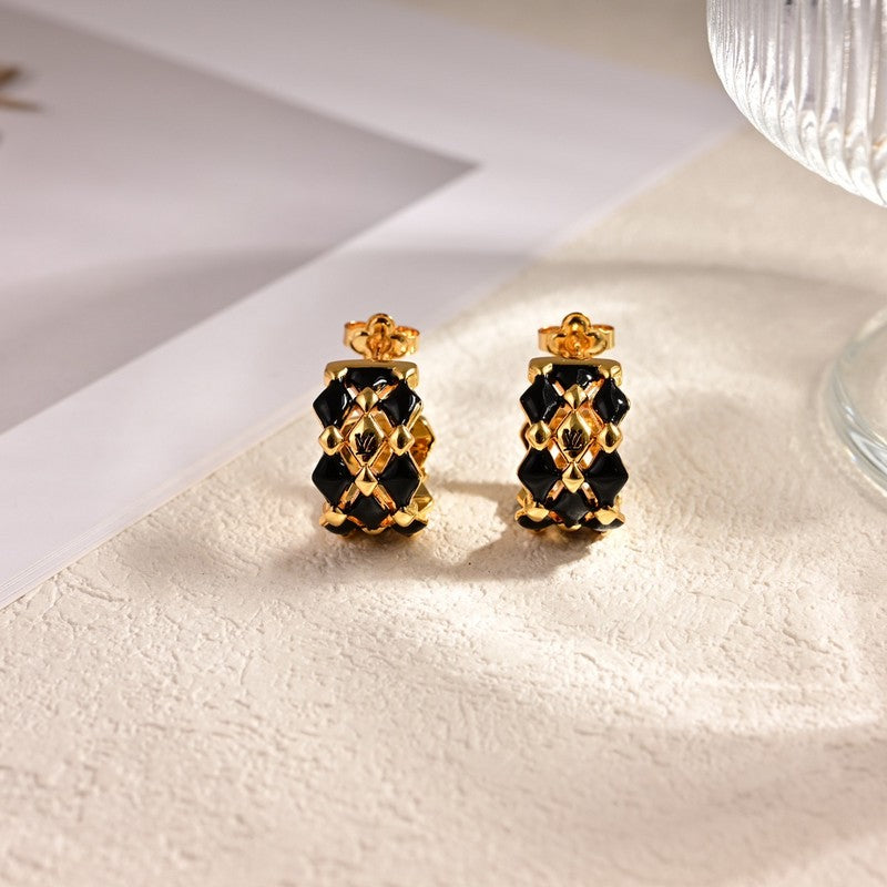 Louis Vuitton Leather Earrings - 18K Yellow Gold