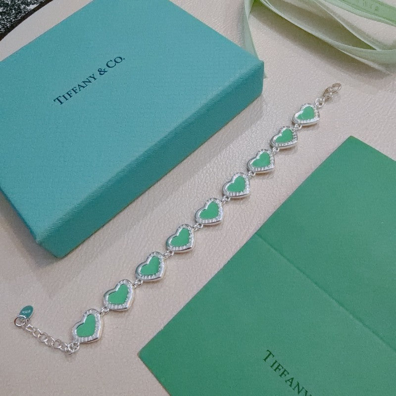 Return to Tiffany Blue Heart Tag Bracelet - 18K White Gold