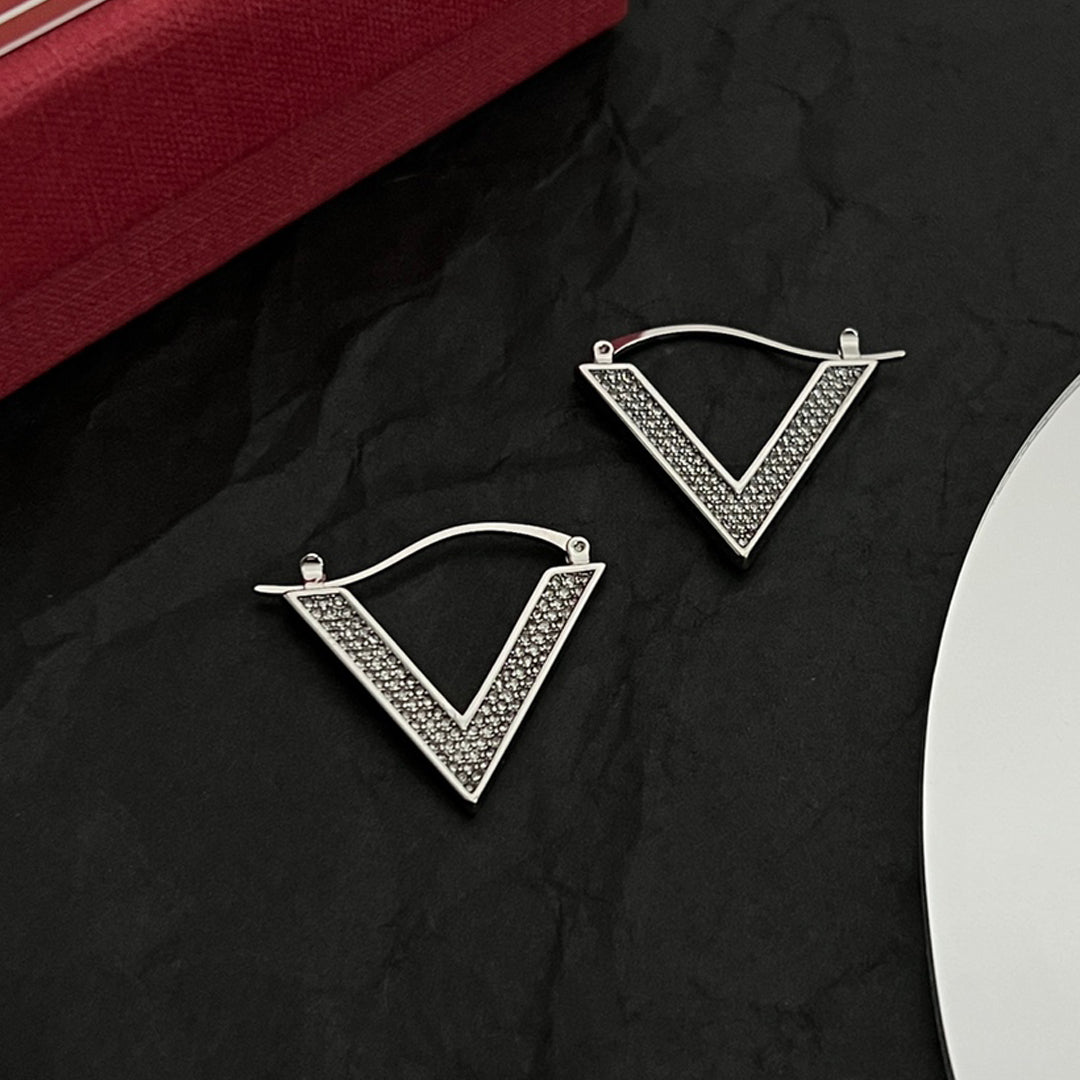 Valentino Diamond Earrings - 18K White Gold