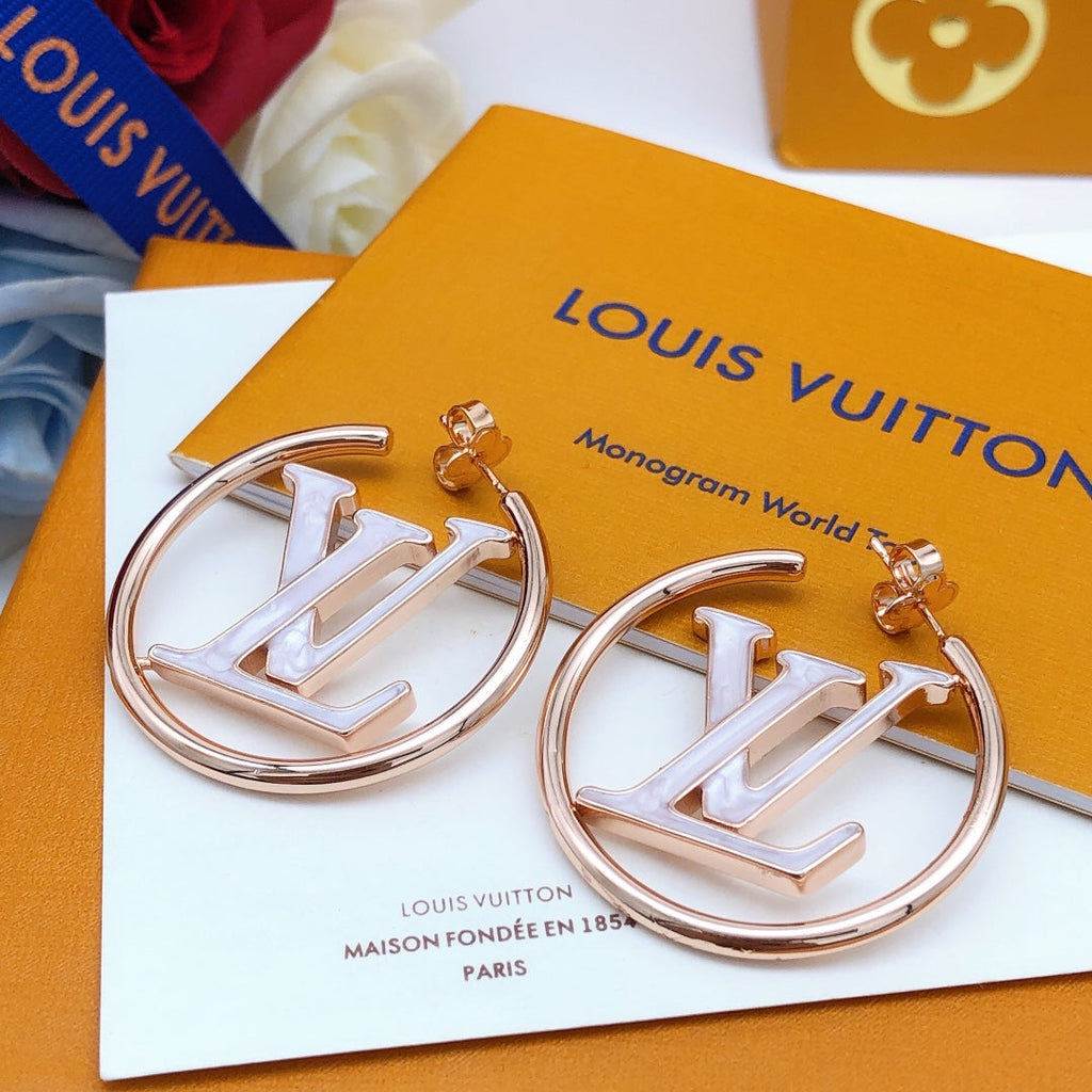 Louis Vuitton Louise Hoop Pearl Earrings - 18K Rose Gold