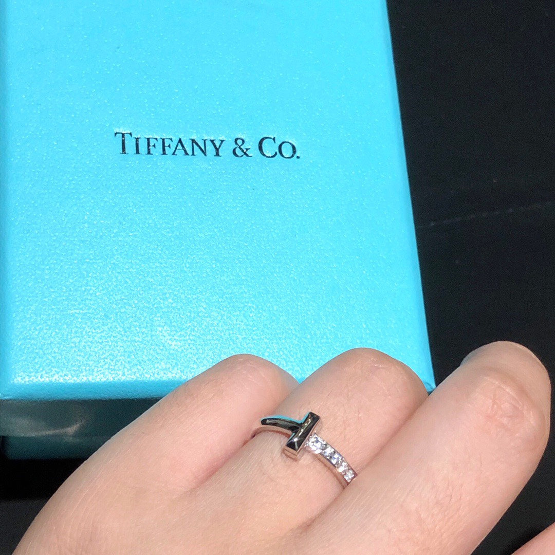 Tiffany T1 Moissanite Ring - 3.5 mm Width - 18K Gold