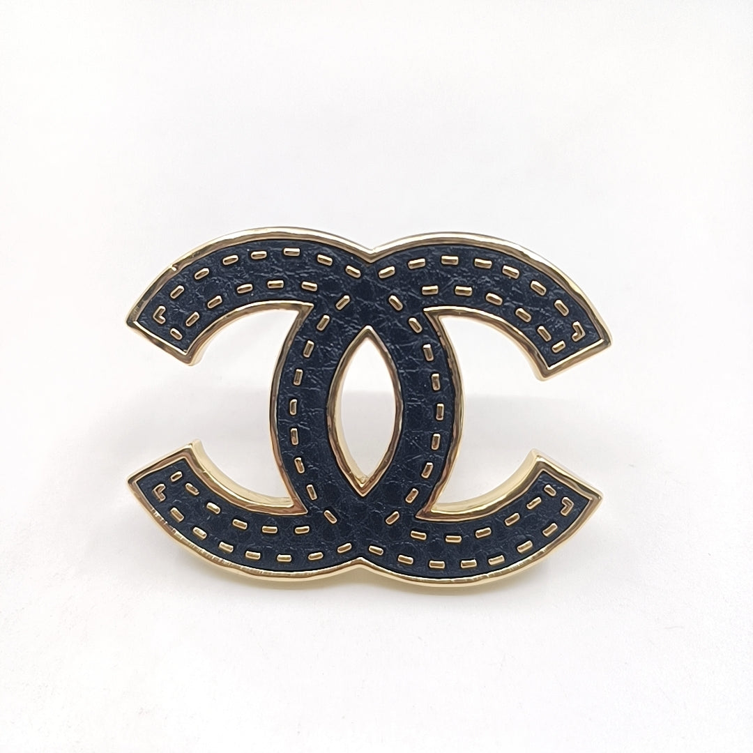 Chanel Black Brooch