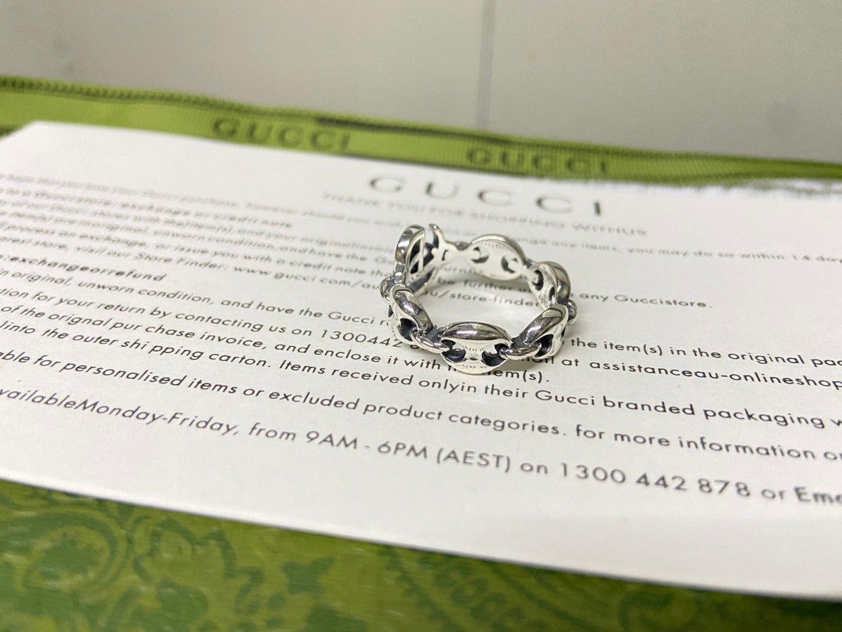 Gucci Double G Interlocking G Chain Ring