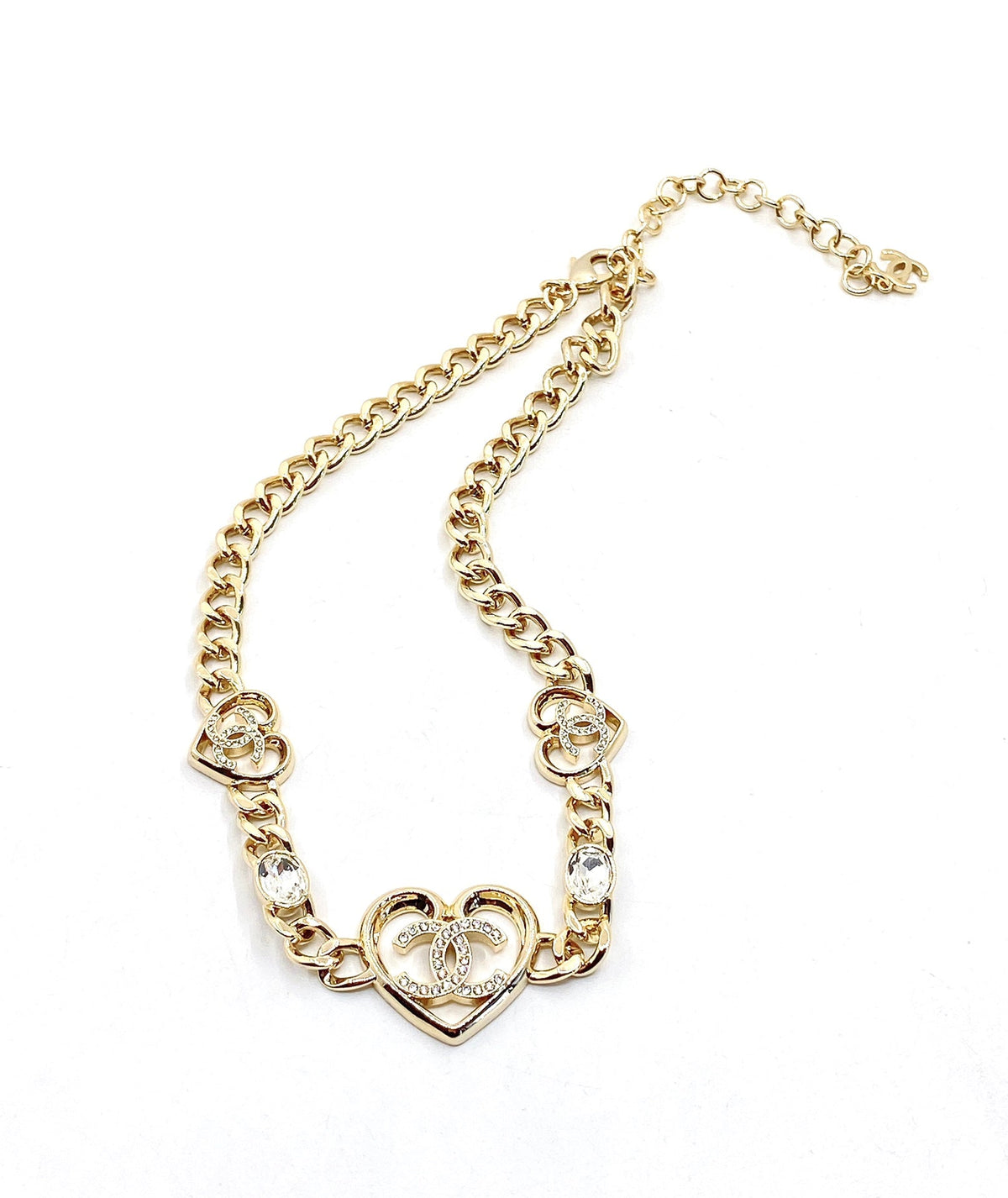 Chanel Heart Diamonds Chain Necklace