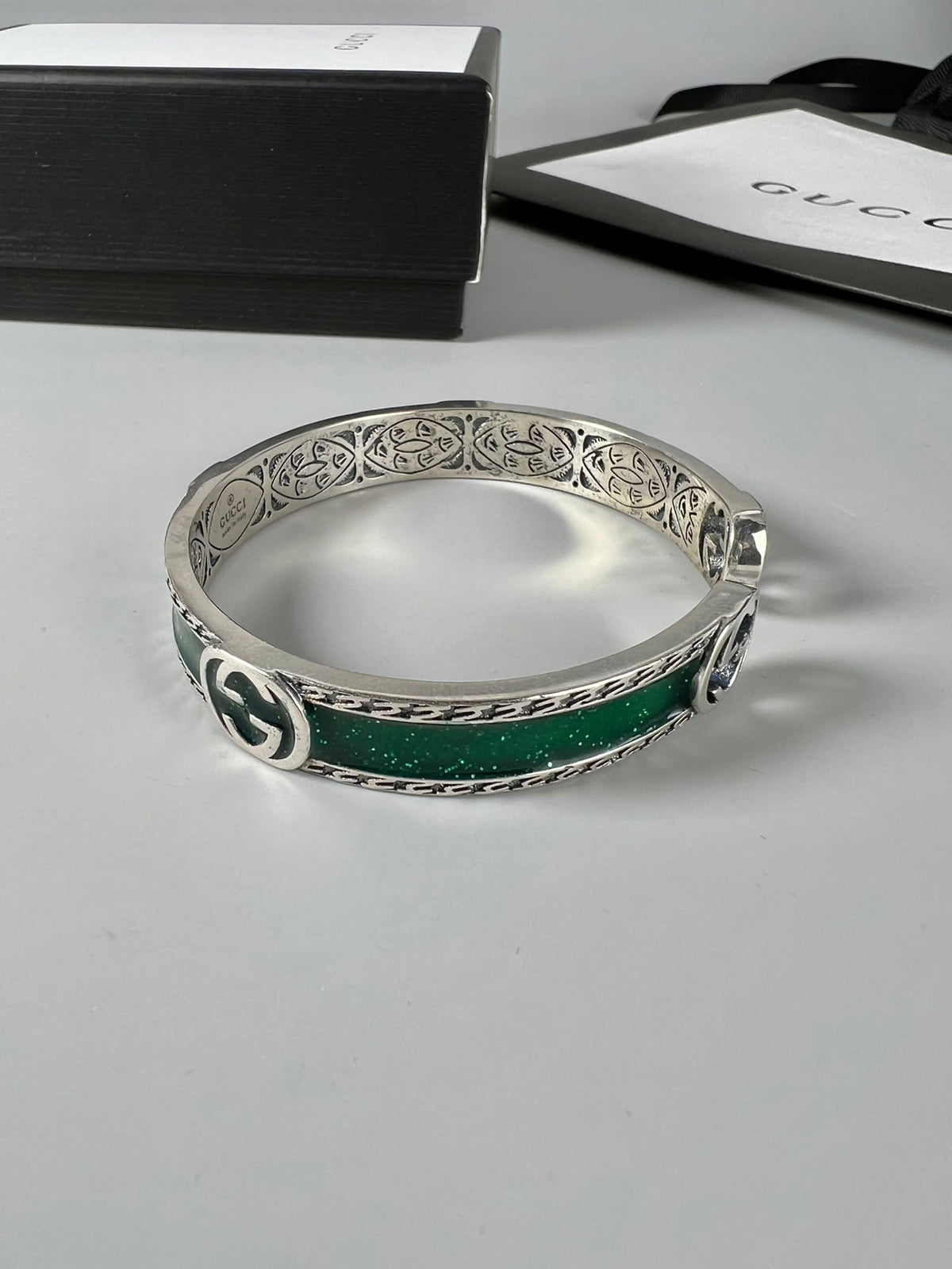 Gucci Double G Interlocking G Bangle Wide Bracelet