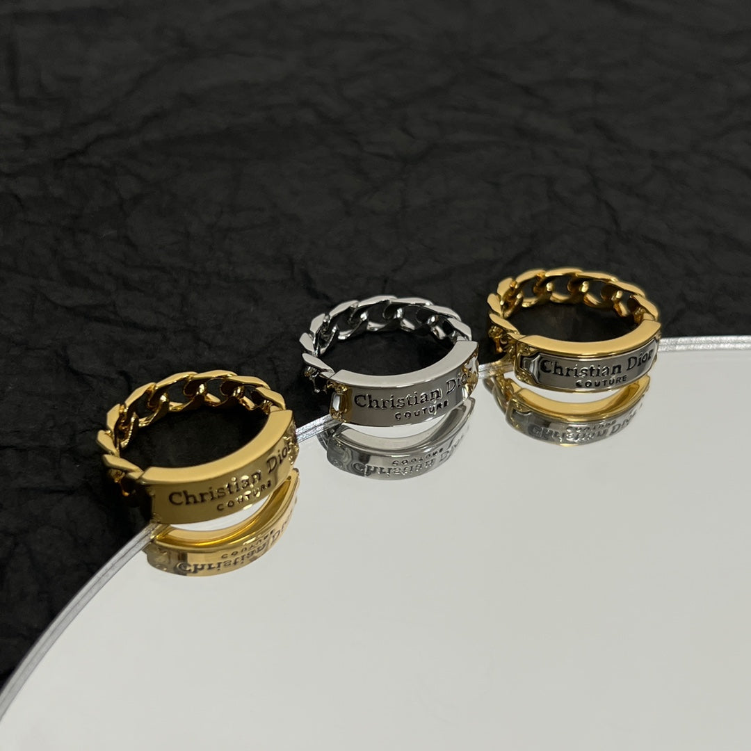 Dior Couture Chain Link Ring - 18K Yellow Gold
