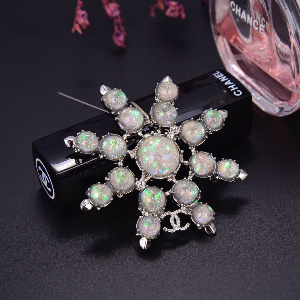 Chanel Flower Crystal Brooch