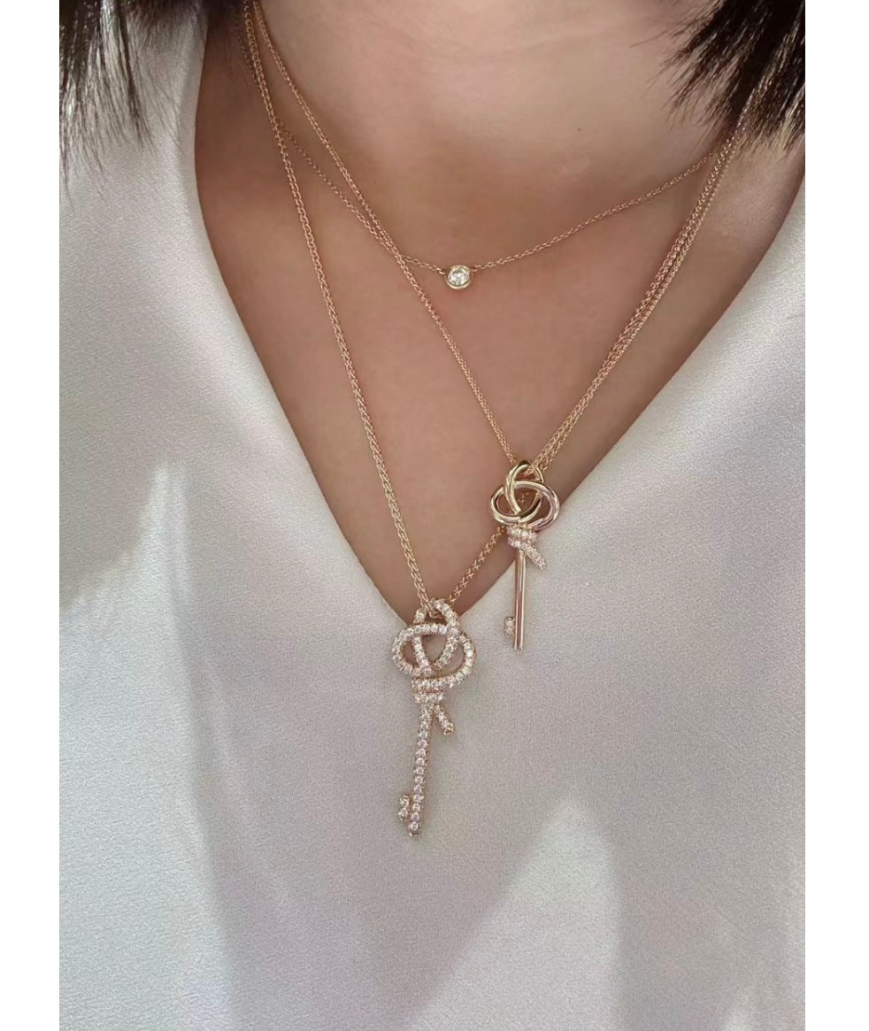 Tiffany Keys Woven Diamonds Large Necklace