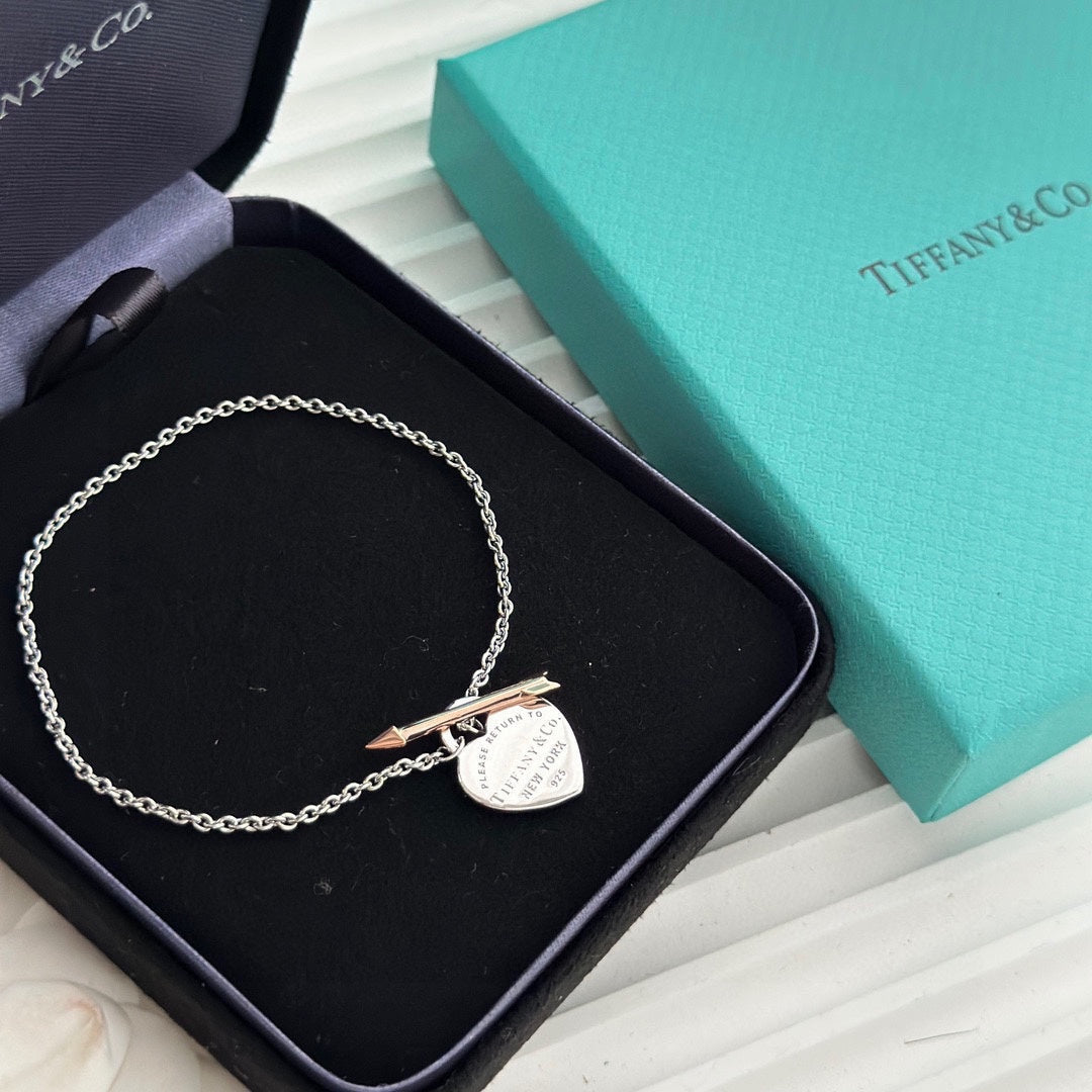 Return to Tiffany Lovestruck Heart Tag Bracelet - 18K White Gold