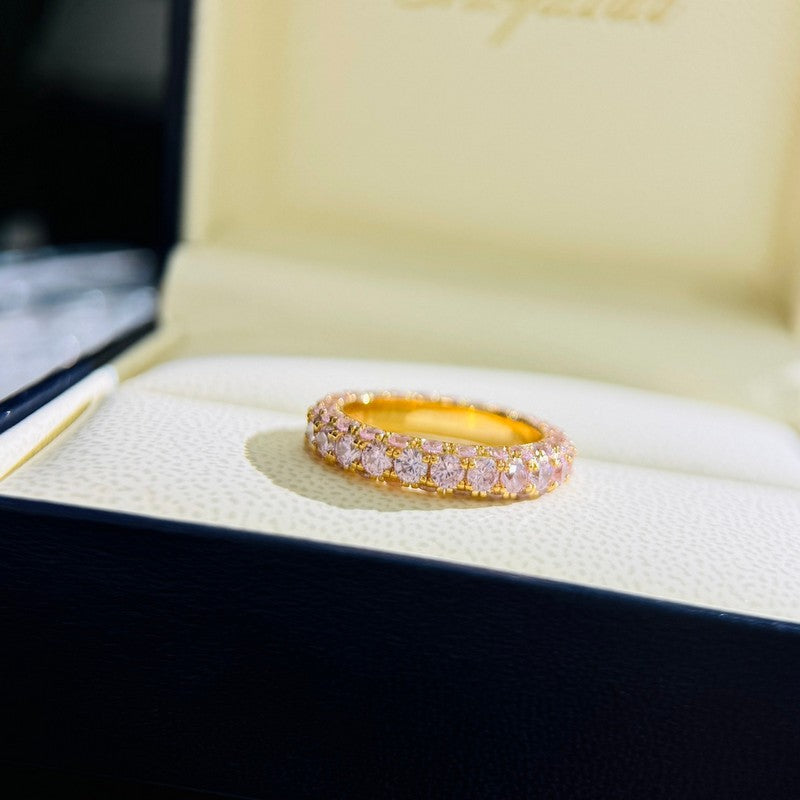 Tiffany Pink Crystal Ring - 18K Rose Gold