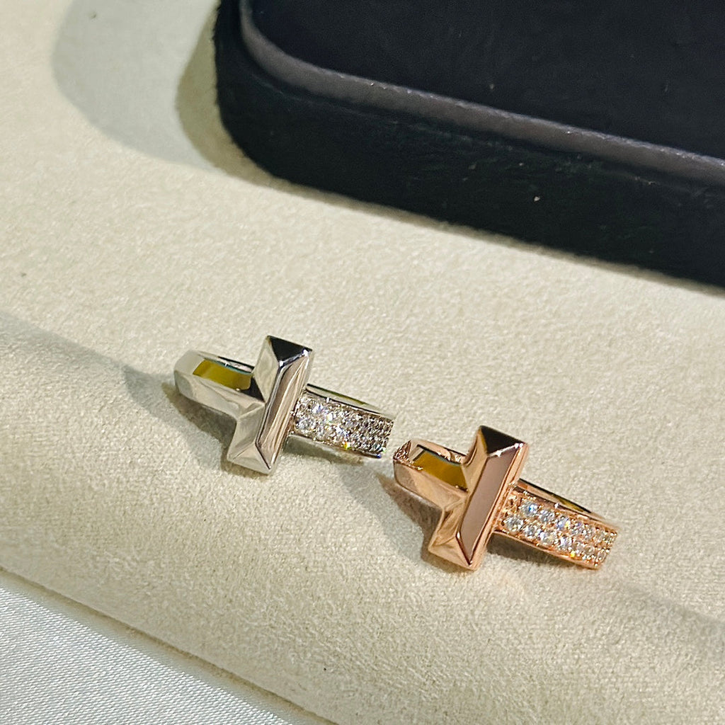 Tiffany T1 Moissanite Ring - 4.5 mm Width - 18K Gold