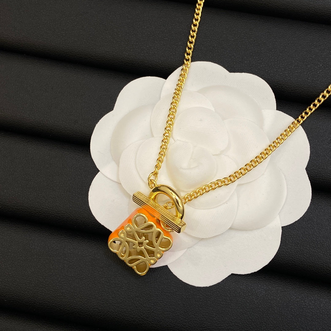 LOEWE Anagram Pendant Necklace
