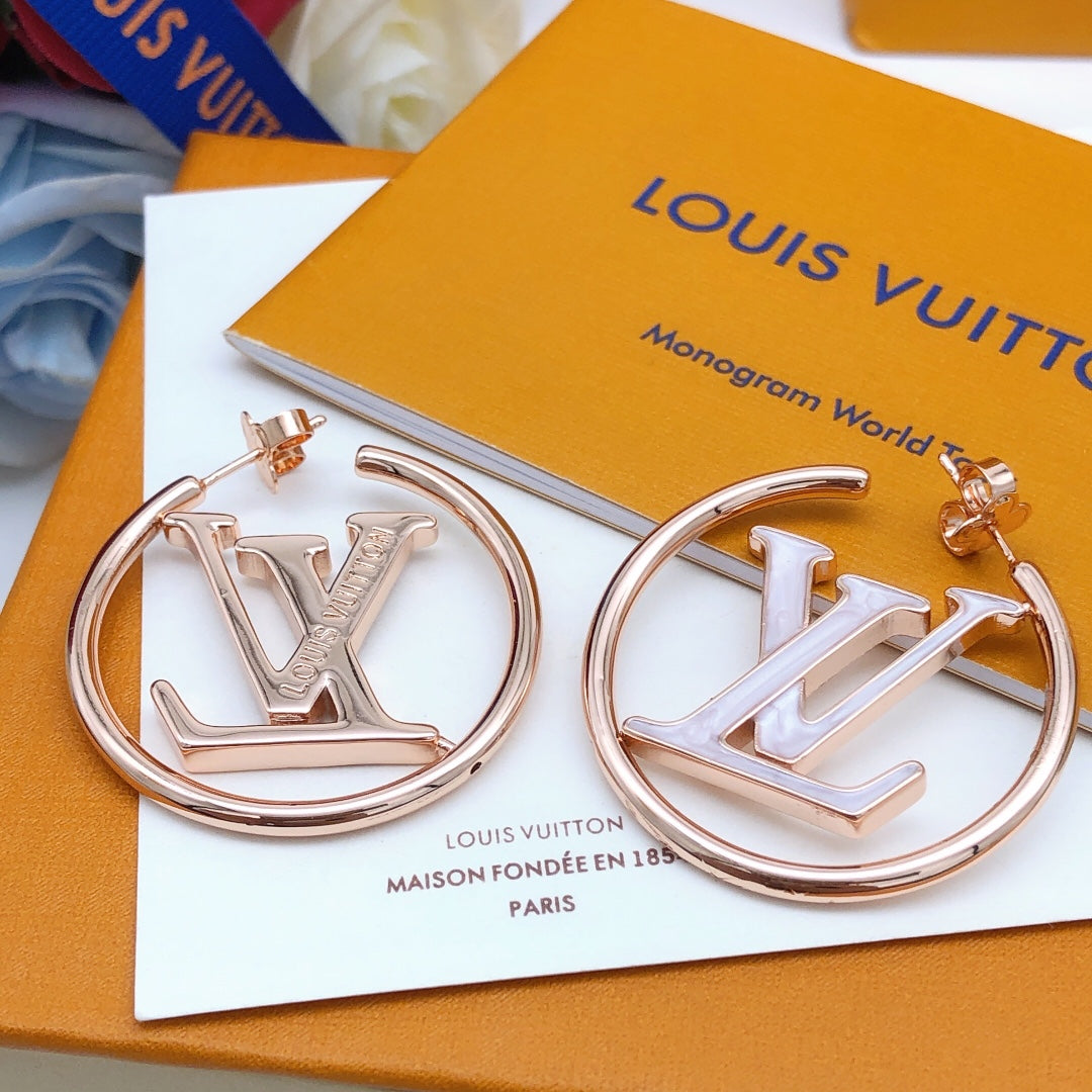 Louis Vuitton Louise Hoop Pearl Earrings - 18K Rose Gold