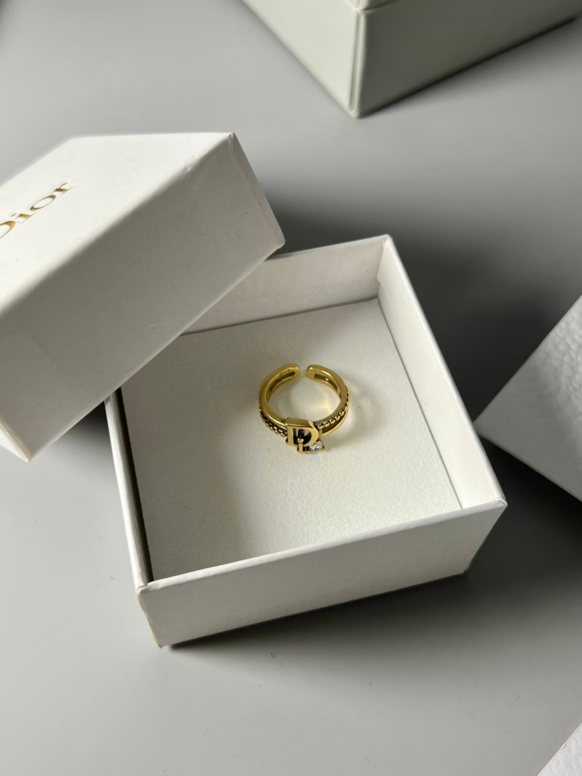Dior Crystal Ring - 18K Yellow Gold
