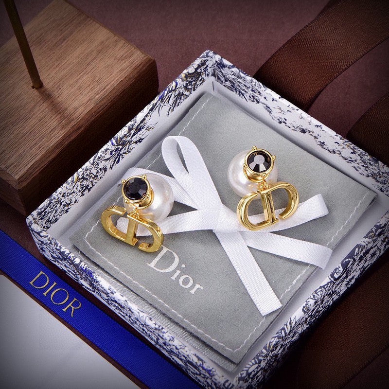 Dior Tribales Black Crystal Earrings
