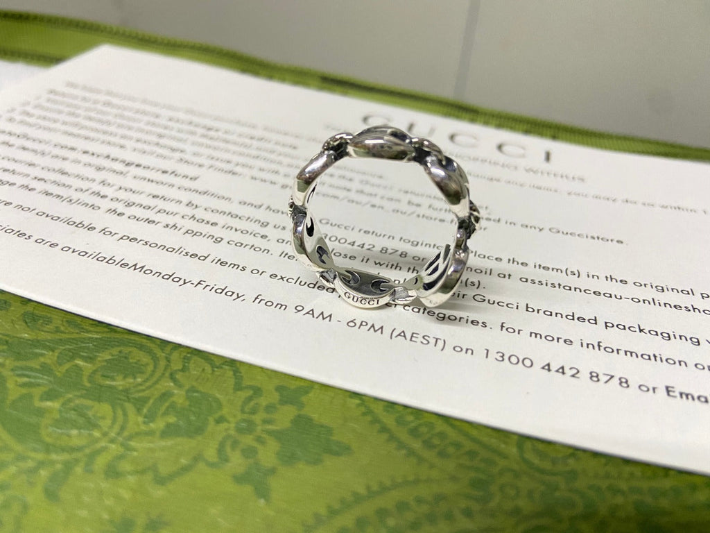 Gucci Double G Interlocking G Chain Ring