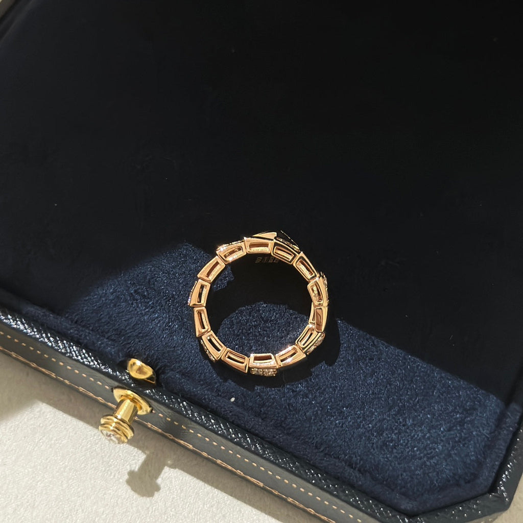 Bvlgari Serpenti Viper Black Ring - 18K White Gold