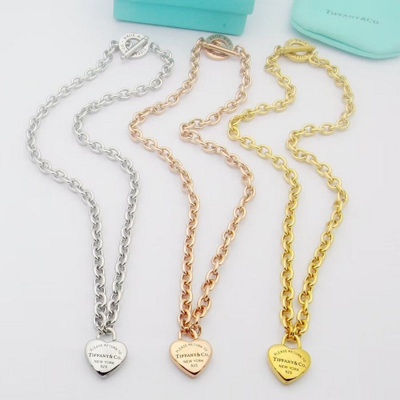 Return to Tiffany Full Heart Tag Chain Necklace