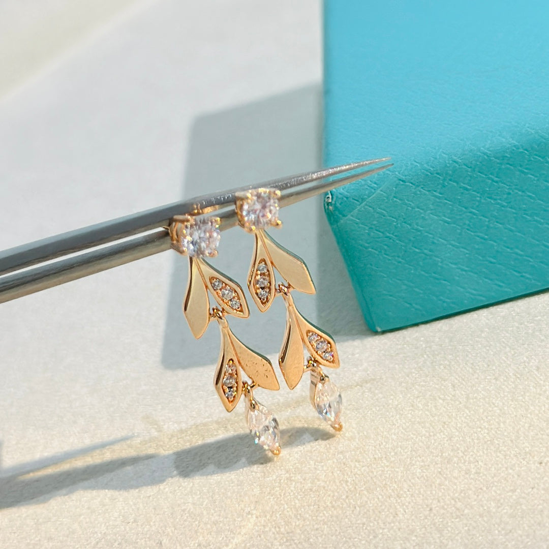 Tiffany Victoria Vine Convertible Drop Earrings - 18K Gold