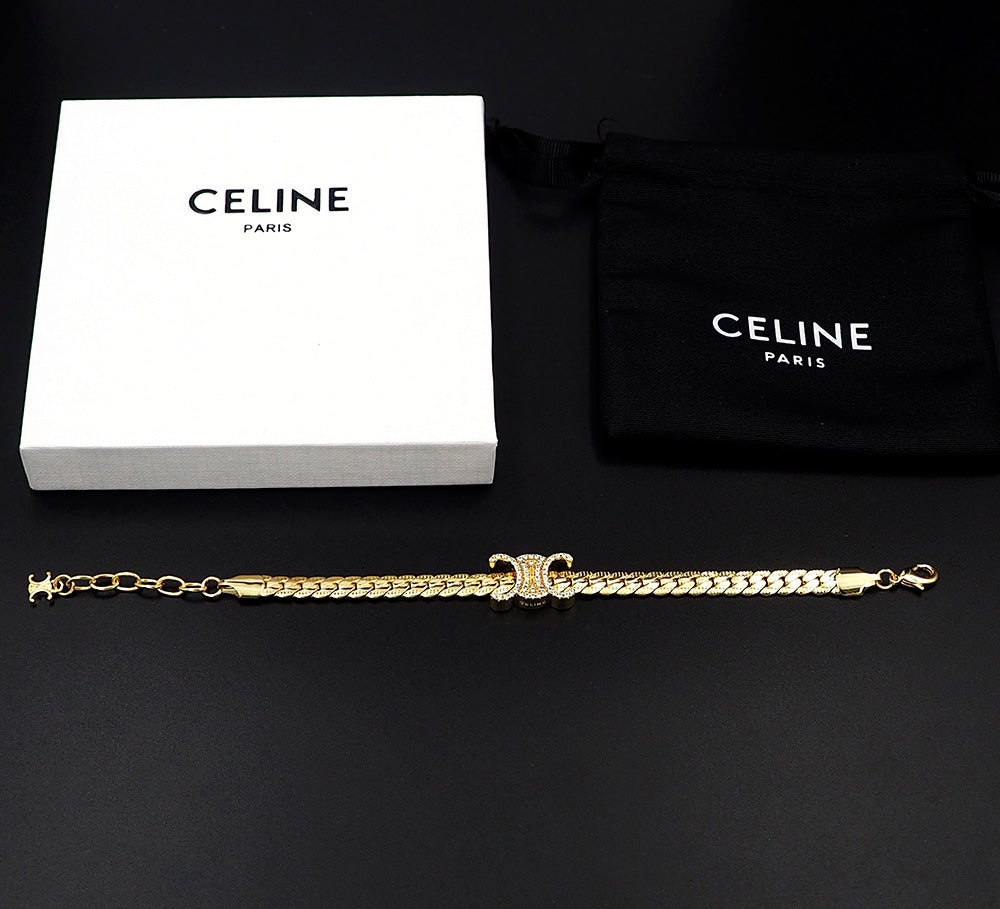 Celine Triomphe Diamond Bracelet