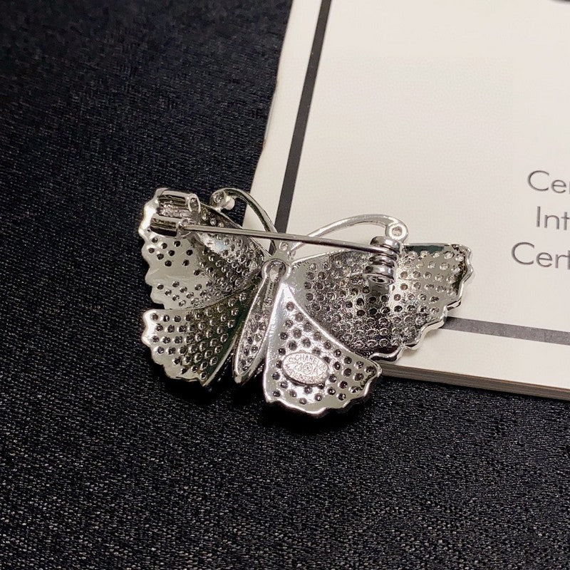 Chanel Full Diamond Butterfly Brooch